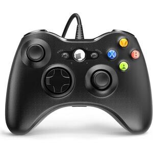 Wired Controller Xbox 360 Dual Vibration Turbo PC Windows 7 8 10 11 Compatible